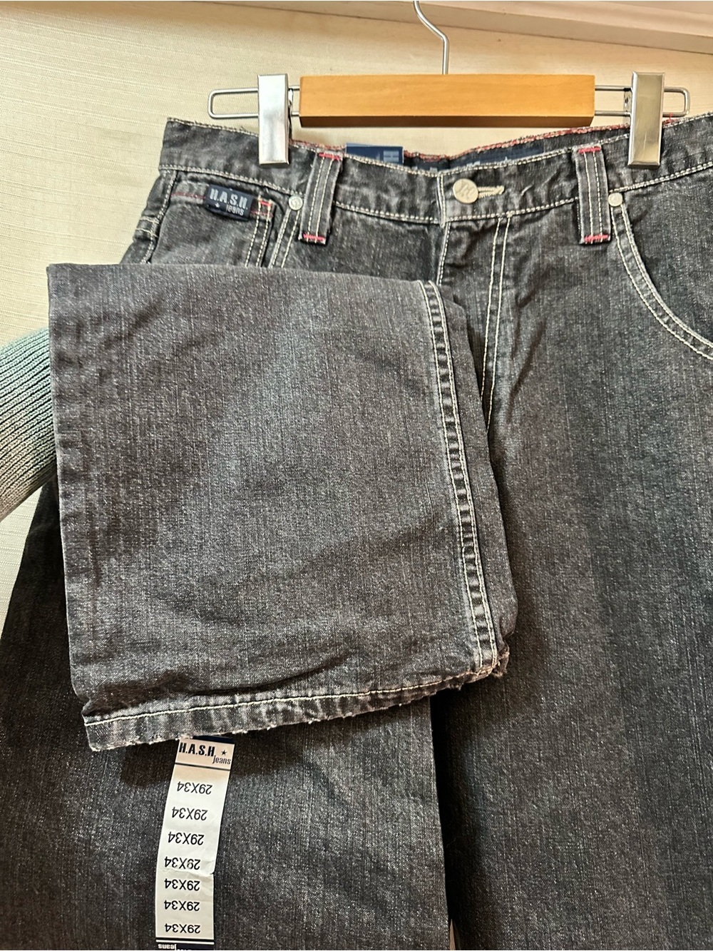 Vintage Y2K H.A.S.H. Jeans Dark Wash Straight Leg Denim Jeans NWT Women’s 29x34 - Picture 4 of 7